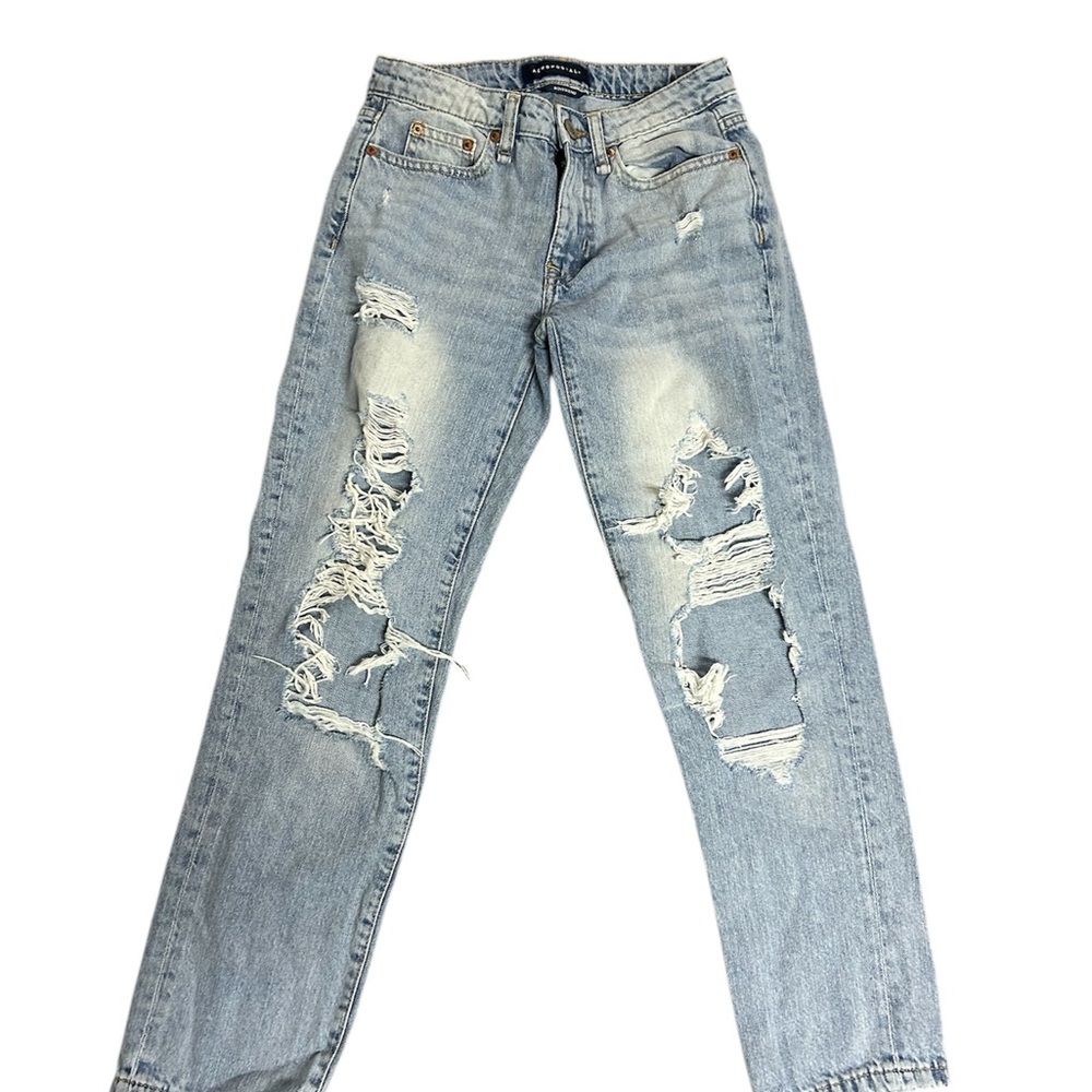 Woman’s size 000 Distressed Light Blue Jeans from Aeropostale